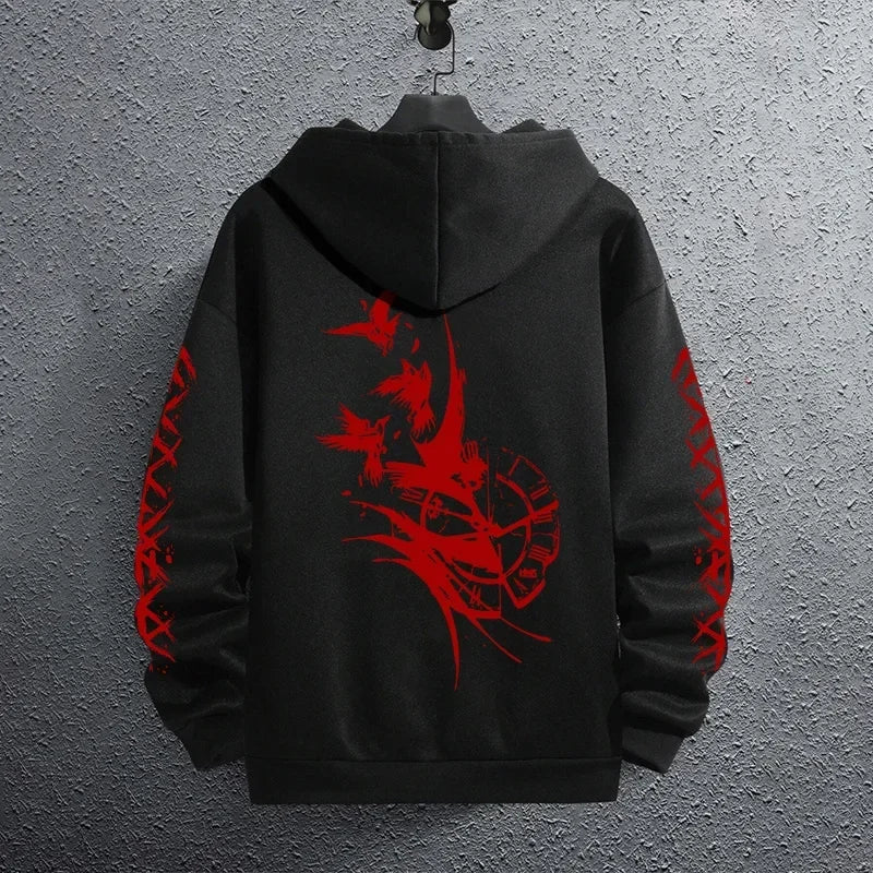 Men's Printed Pullover Hoodie