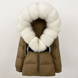 Real Fox Fur Hooded Duck Down Puffer