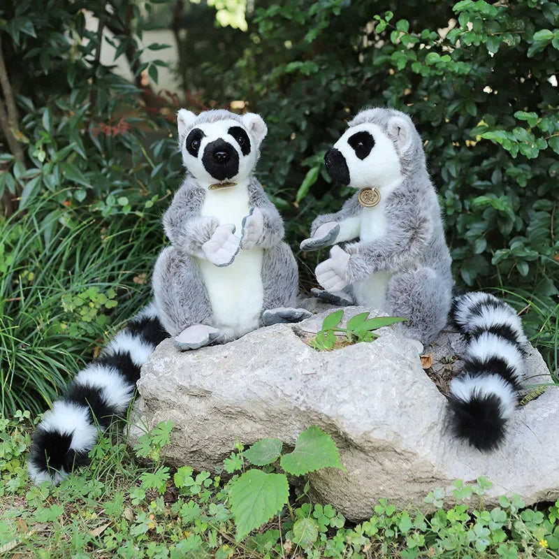 28cm Wild Lemur Plush Toy – Lifelike Stuffed Animal