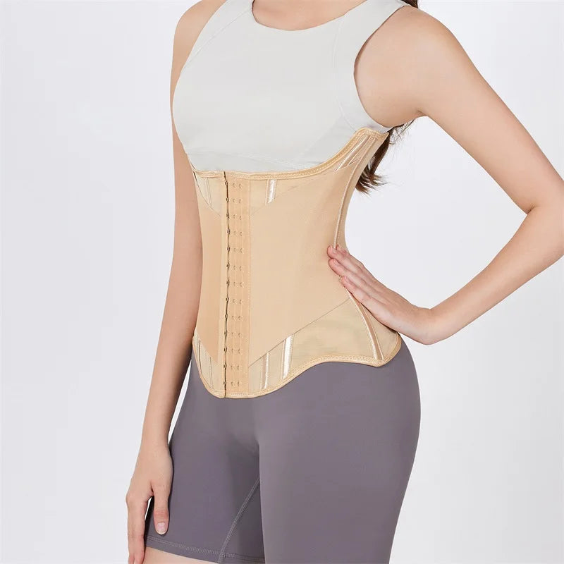 U-Shaped Steel-Boned Waist Trainer & Breast Lift Corset
