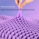 Pectin Pillow Breathable Air Layer TPE Pillow Washable with Water, Zero Pressure Cervical Neck Pillow Latex Adult Single Pillow