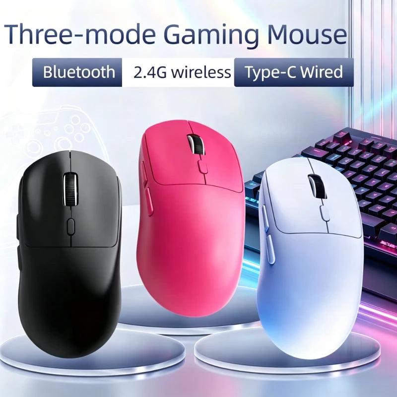 New Model 348 Tri-Mode Wireless Mouse Bluetooth 2.4G Wired Rechargeable Silent Ergonomic Gaming Office Mice for PC Laptop Tablet