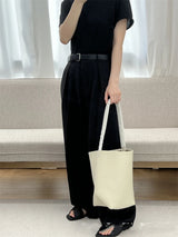 25 year new cowhide lychee pattern single shoulder commuting versatile large capacity bucket bag