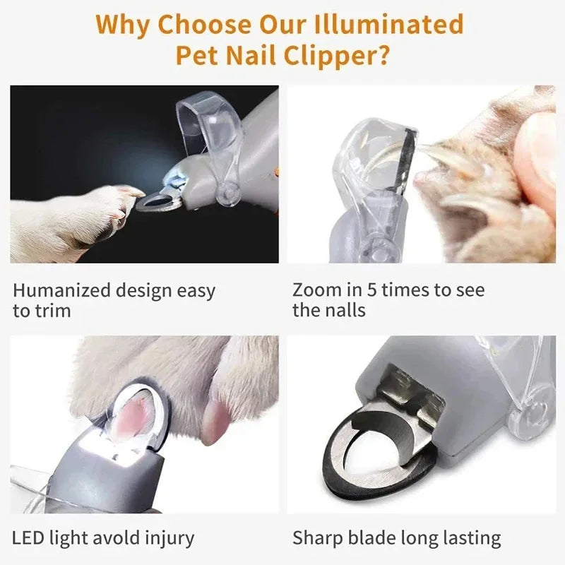 LED Pet Nail Clipper – Precision Trimmer for Cats & Dogs