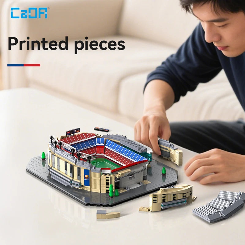 CaDA Camp Nou (Barcelona FC) Stadium Building Block Set / 728 Pieces / Collector's Item for Football Fans & Block Enthusiasts