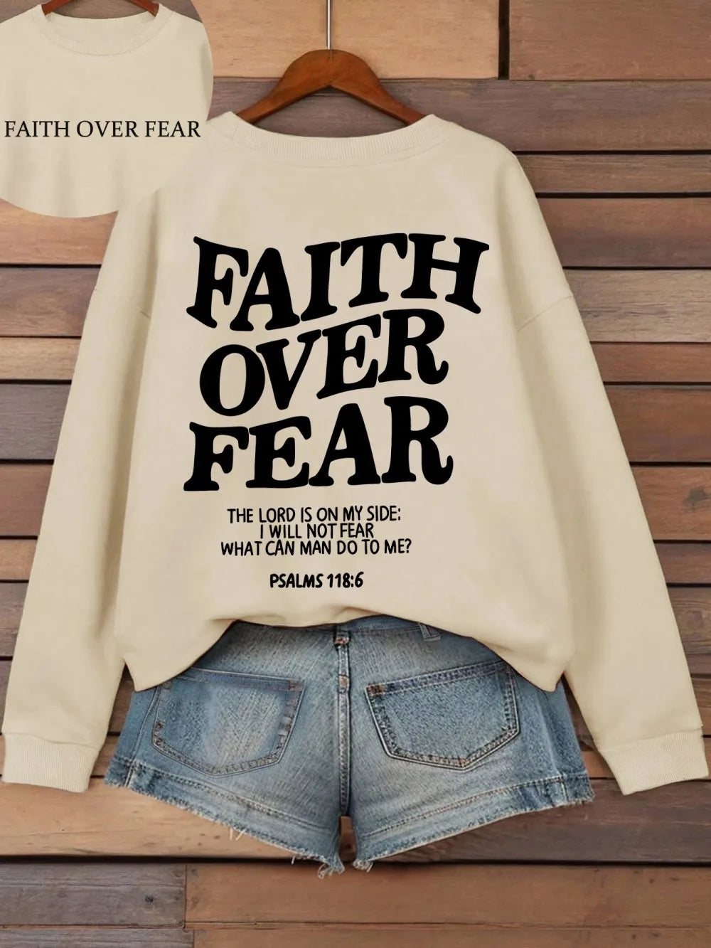 Faith Over Fear Fleece Hoodie