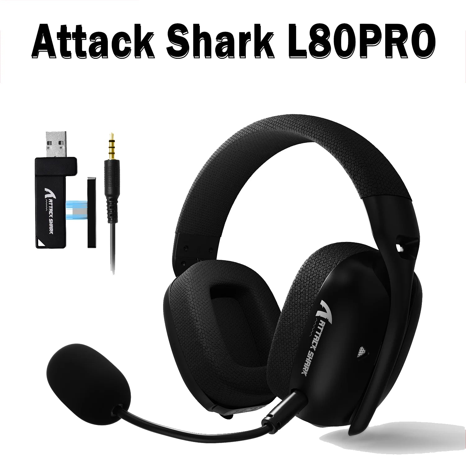 ATTACK SHARK L80PRO Wireless Gaming Headset Tri-Mode 2.4G Bluetooth Wired Ultra-Light Low Latency Noise Cancelling with Mic