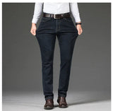 Men's Fleece-Lined Stretch Straight-Leg Jeans