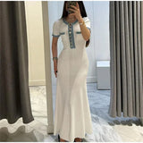 Chic Contrast Knit Maxi Dress