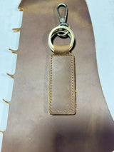 Free Customized Fashion Women Genuine Leather Keychain Vintage Creative Pendant Handmade Small Gift DIY Present Car Key Chain