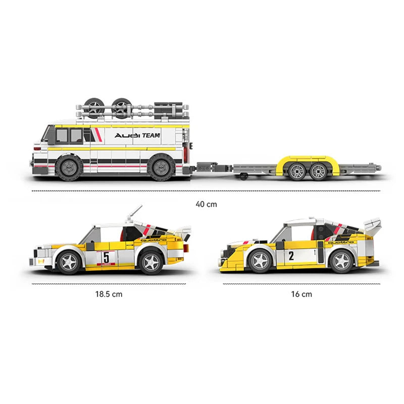 PB8812 Australia S1 Team Building Blocks Kit 3in1 Technical Sports Car E2 Truck Trailer Model Kit Bricks Toys for Adults Gifts