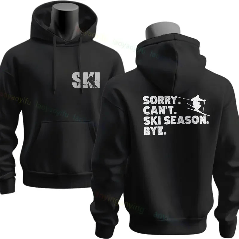Men's Ski & Snowboard Graphic Hoodie for Fall and Winter
