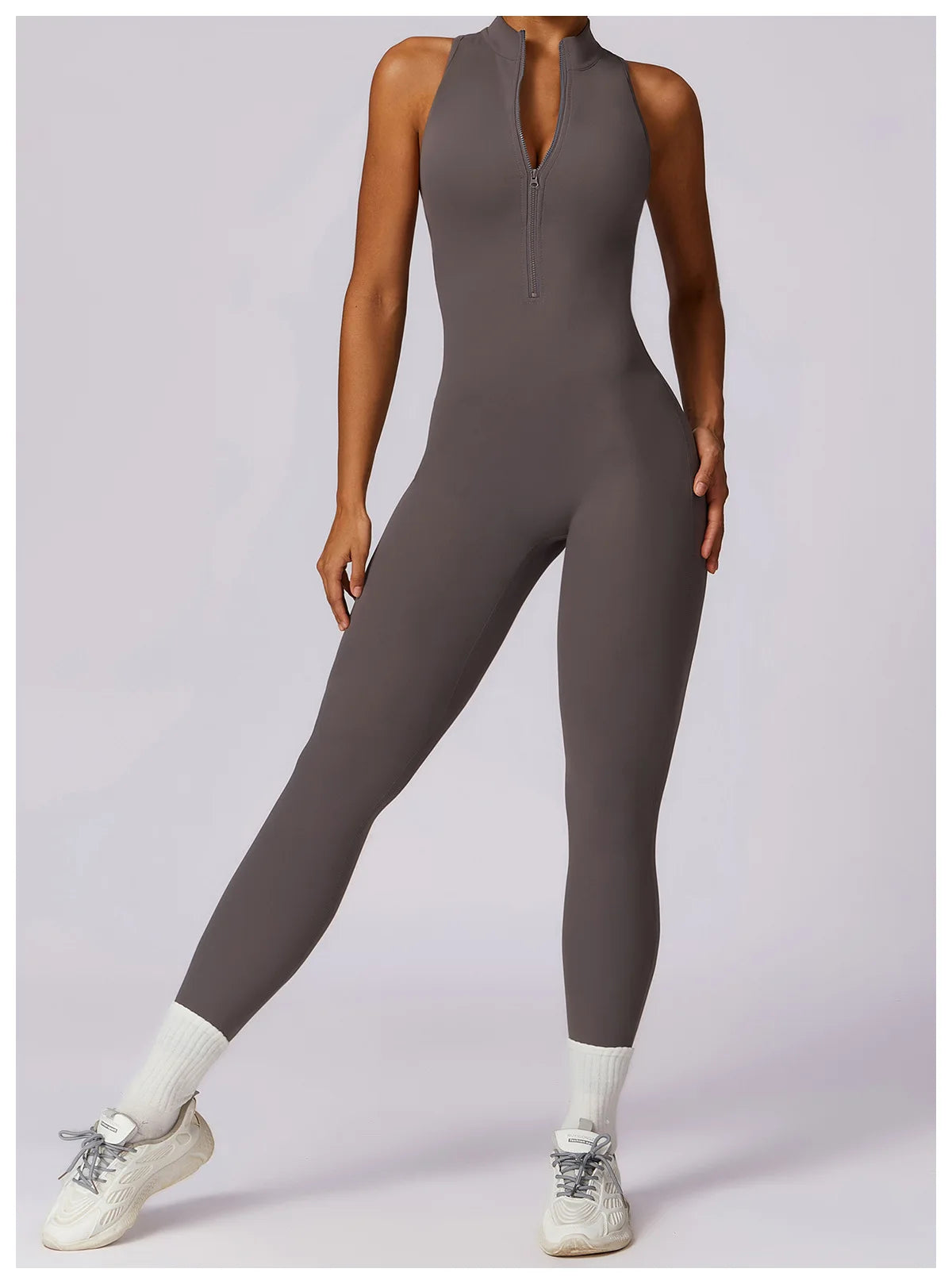 V-Back Athletic Yoga Jumpsuit