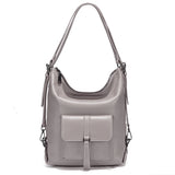 Zency Fashion Women Shoulder Bag 100% Genuine Leather Large Capacity Handbag Multifunction Use Satchel Crossbody Messenger Purse