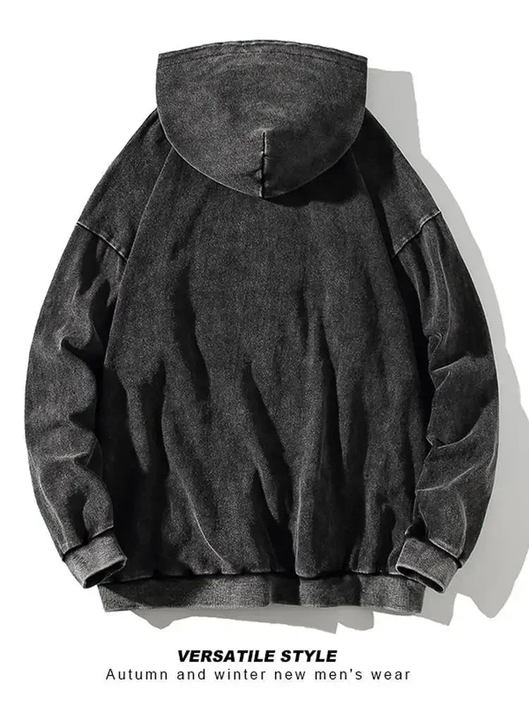 Vintage Wash Oversized Cotton Hoodie
