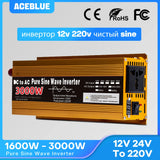 Pure Sine Wave Inverter 12V/24V to 220V | 1600W–3000W