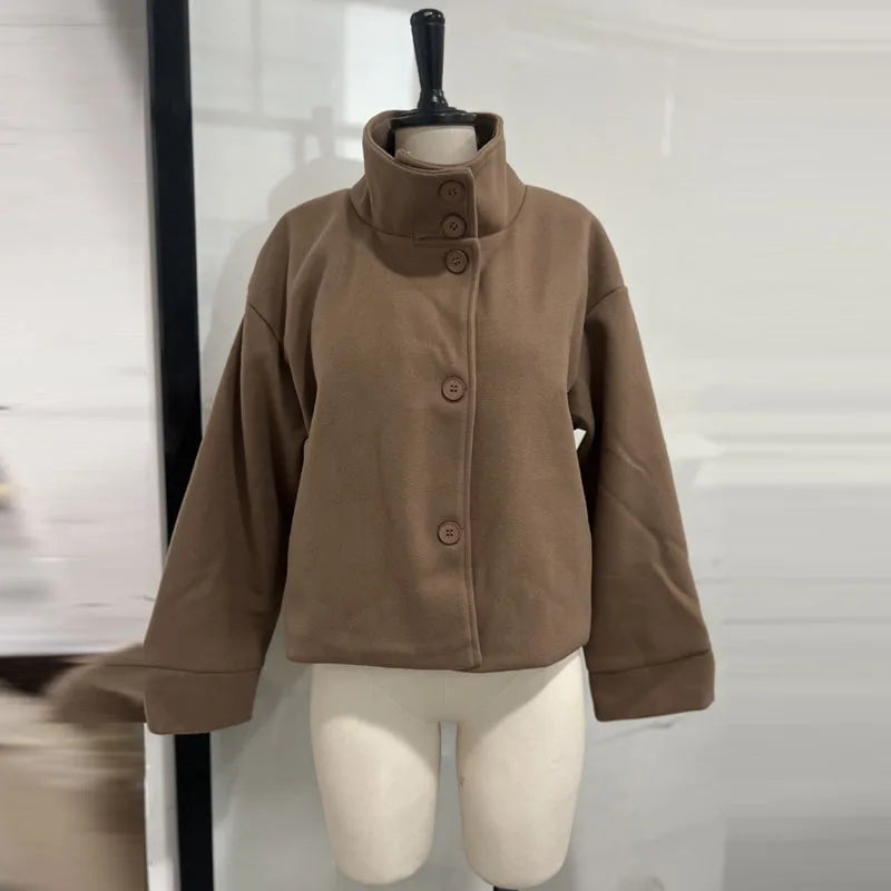 Women's Stand Collar Zip Jacket – Autumn/Winter