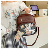 New Women Fashion Casual Backpack Preppy Style One Shoulder Crossbody Handbag Original Niche Design Girl Ulzzang Ita Bag