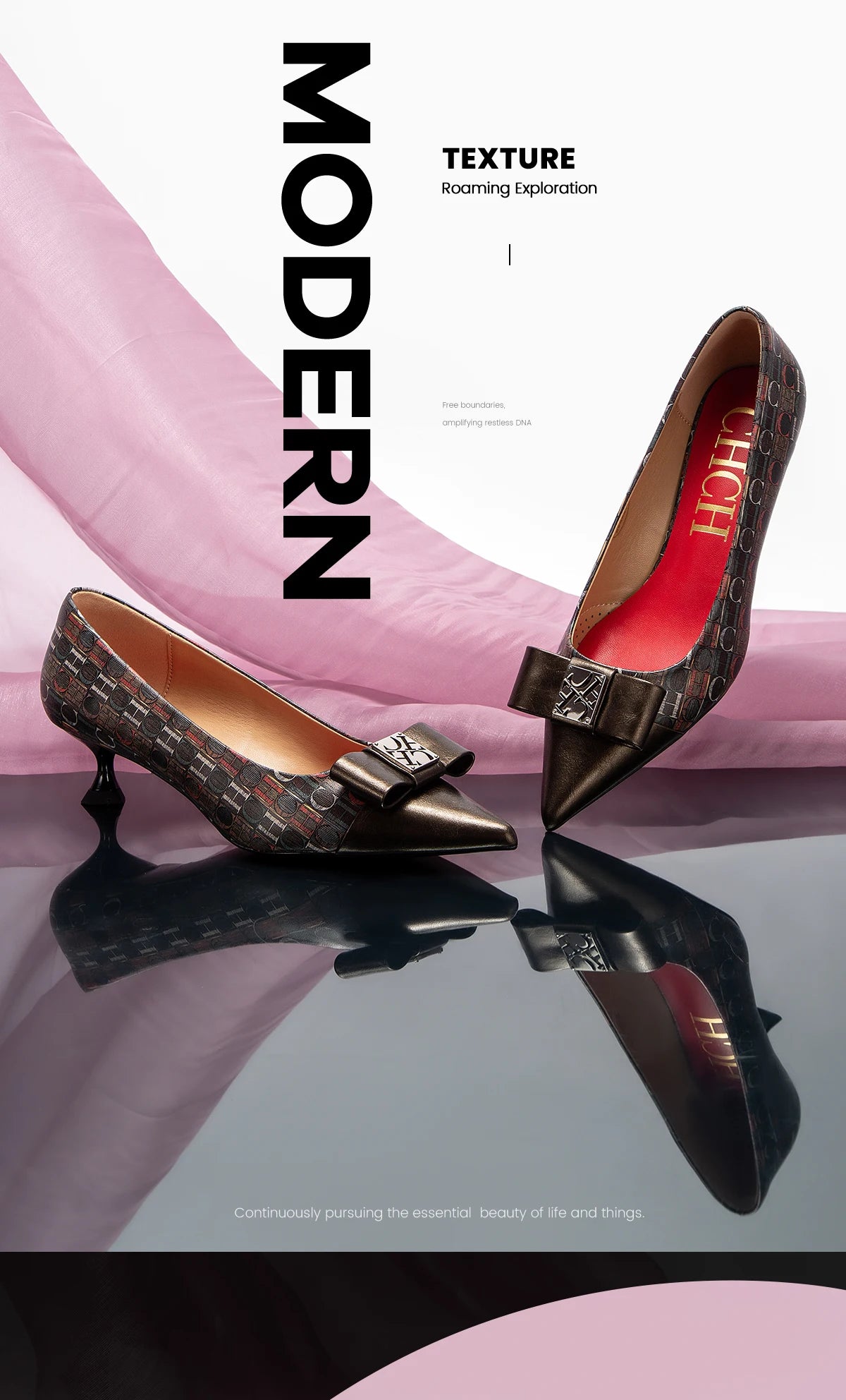 CHCH Women's Velvet Block Heel Pumps | Office & Evening