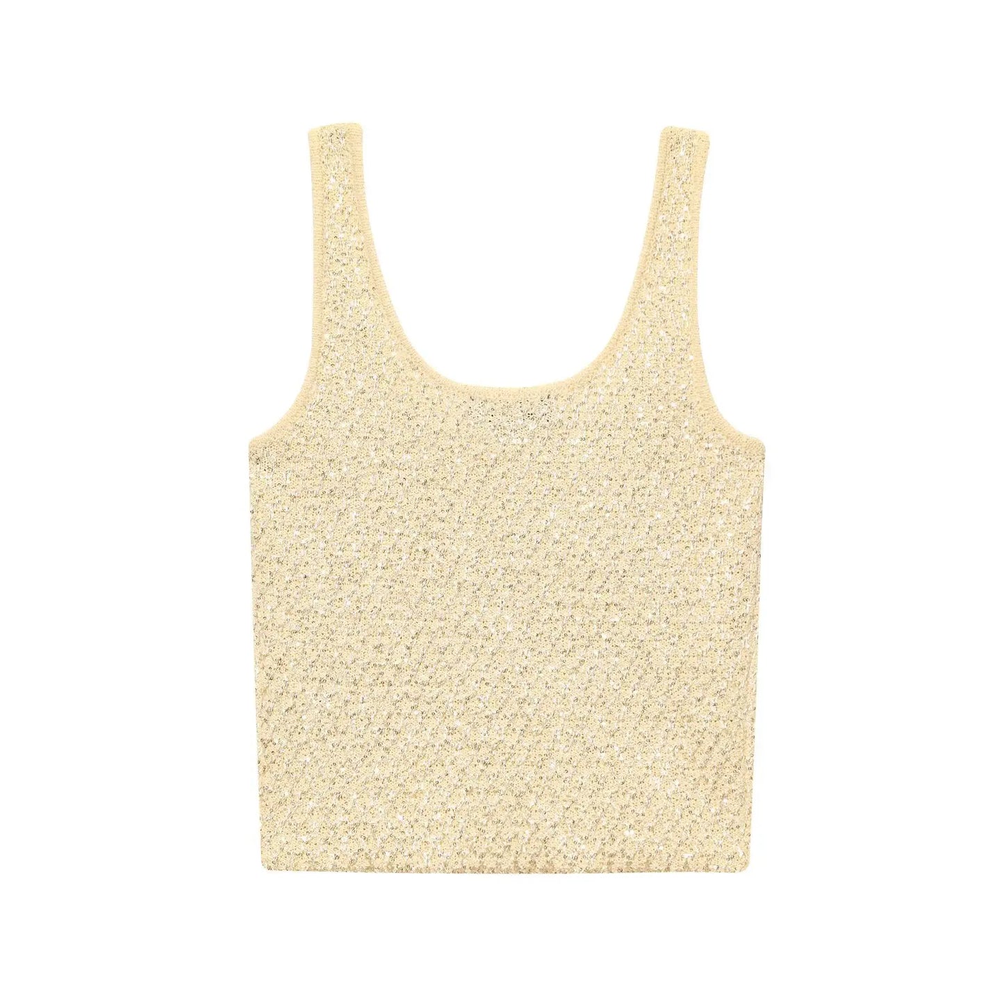 Sequin Knitted Jacket & Camisole Set - Summer Office Wear