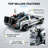 1:8 Scale Back to The Future Time Machines Building Blocks 1872PCS With 2 Mini Figure Model DeLorean Car Bricks Toy Gift for Kid