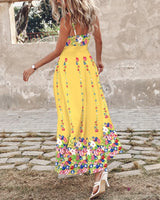 Ombre Leaf Eyelet Maxi Dress