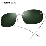FONEX Titanium Rimless Polarized Sunglasses – Ultralight