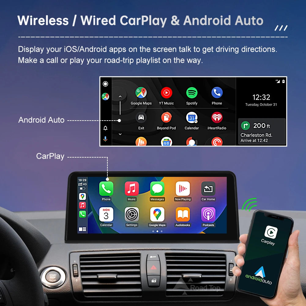 BMW 1 Series Wireless CarPlay & Android Auto Display
