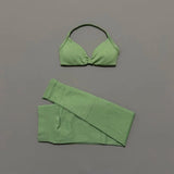 2Pcs HISTELLO Seamless Yoga Sports Set for Women Resistant Backless Bra Pilates Fitness Workout Running Leggings Gym Suit