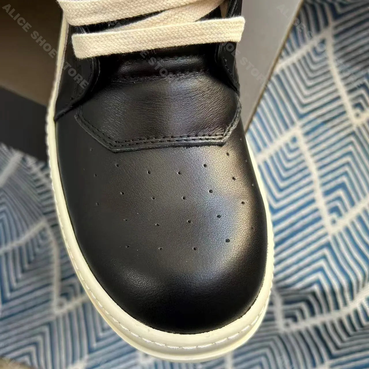 New Punk Women Ankle Boot Men Sneaker Designer Platform Lace-up&Zipper Shoe Black Gothic Geobasket Luxury Rock Flat Footwear