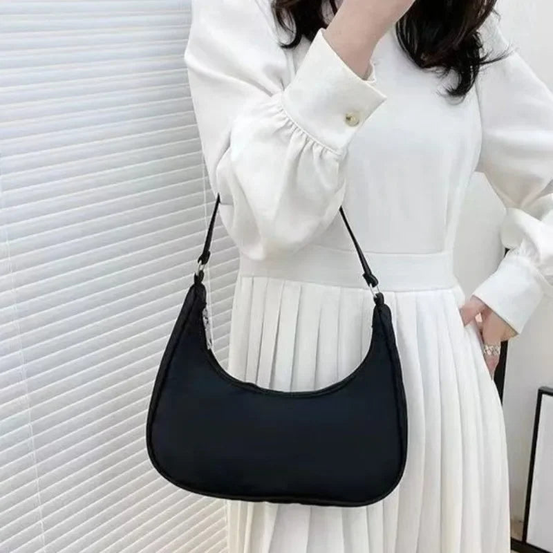 Women Bags Armpit Shoulder Bag Small Shoulder Purse Nylon Underarm Bags Clutch Women  Summer Simple Handbags