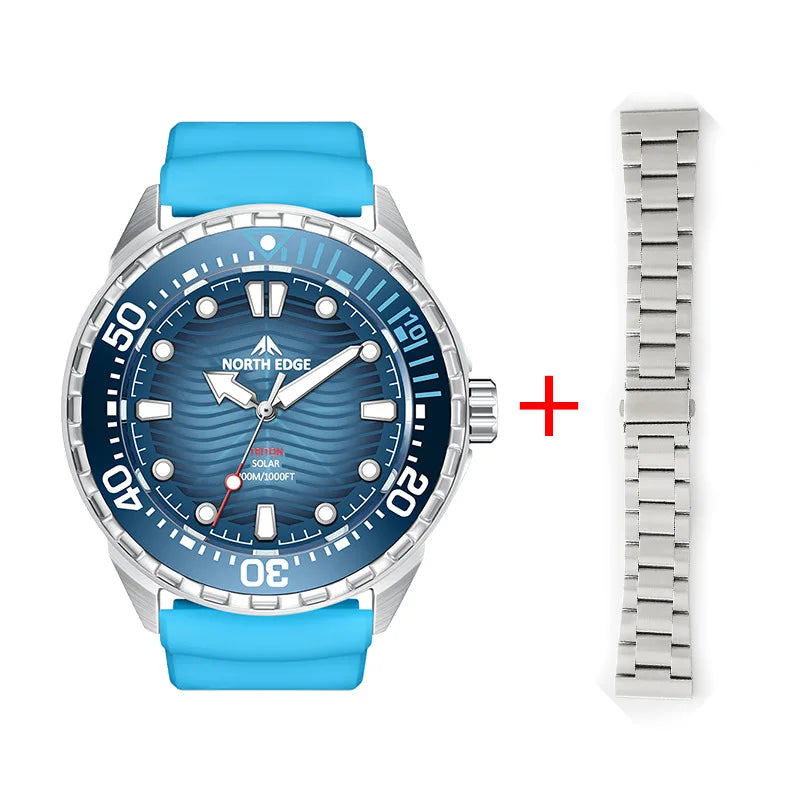 TRITON Men's Solar Dive Watch with Ceramic Bezel