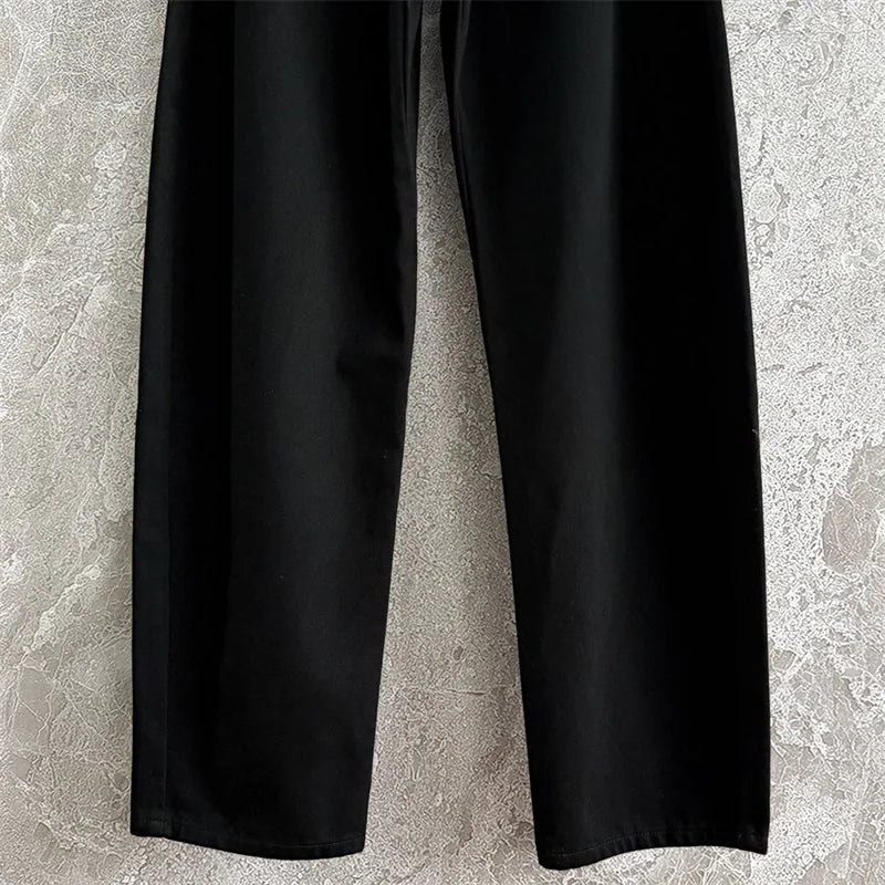 High-Waist Cotton Straight Jeans — Women's Slim Fit
