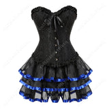 Women's Corset Dress with Straps & Lace | Plus Size Bustier Set