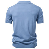 AIOPESON Men's Stripe Golf Polo Shirt | Icy Silk Touch