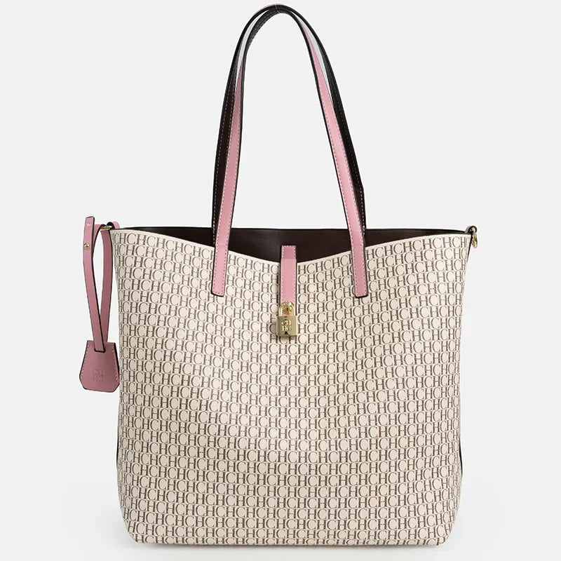 CH Elegant Light Luxury Practical With Bags Pure Color Simple Large Capacity Casual Resistant Brand Women's Bag Shoulder Bag