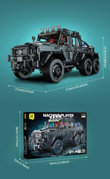 ToylinX Off-Road SUV Black Kits 1/8 Scale Pickup Truck Car Challenge Building Blocks Gift for Technical Enthusiasts Adults