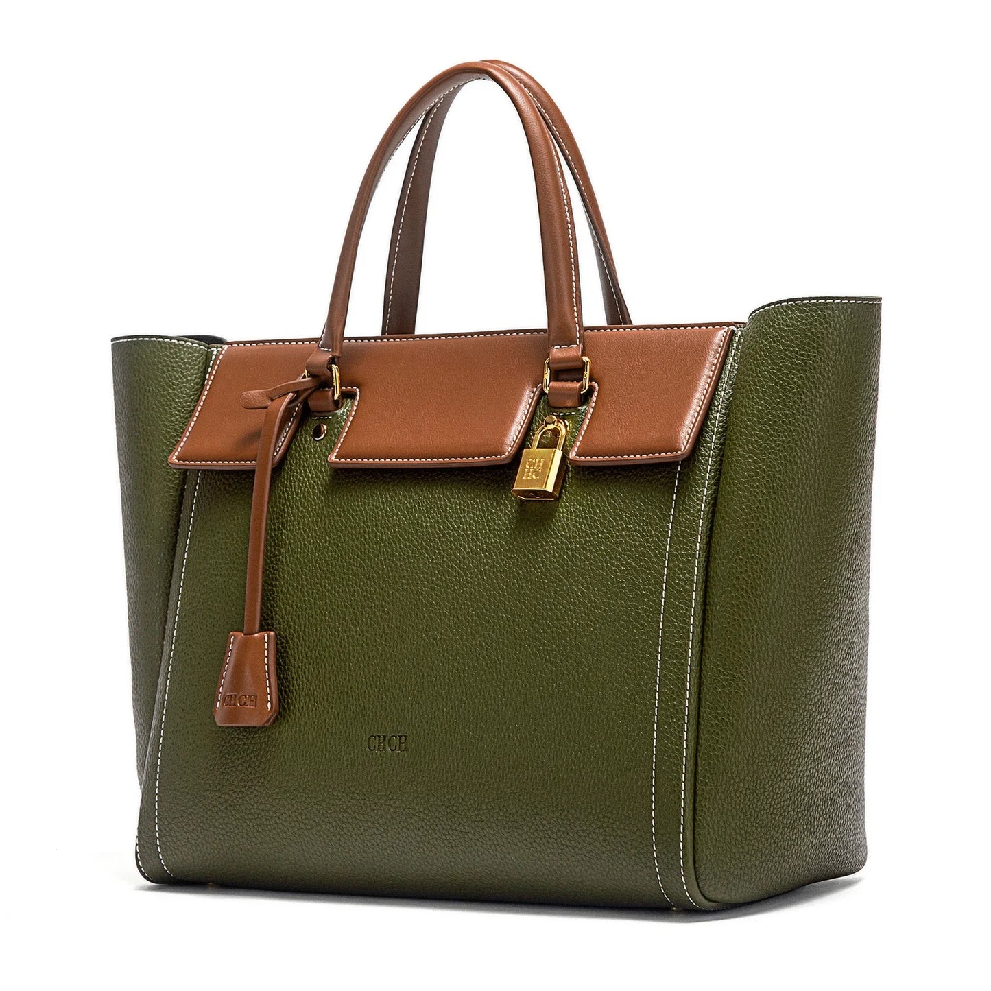 C-H Tote Bag Green New High Quality Handbag Soft Leather Woman Bags Girls Street
