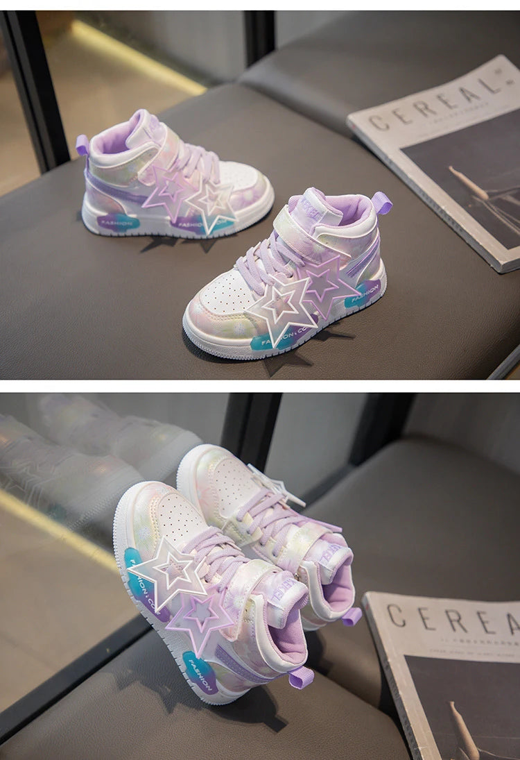 Classic Kids' Leather Fashion Sneakers