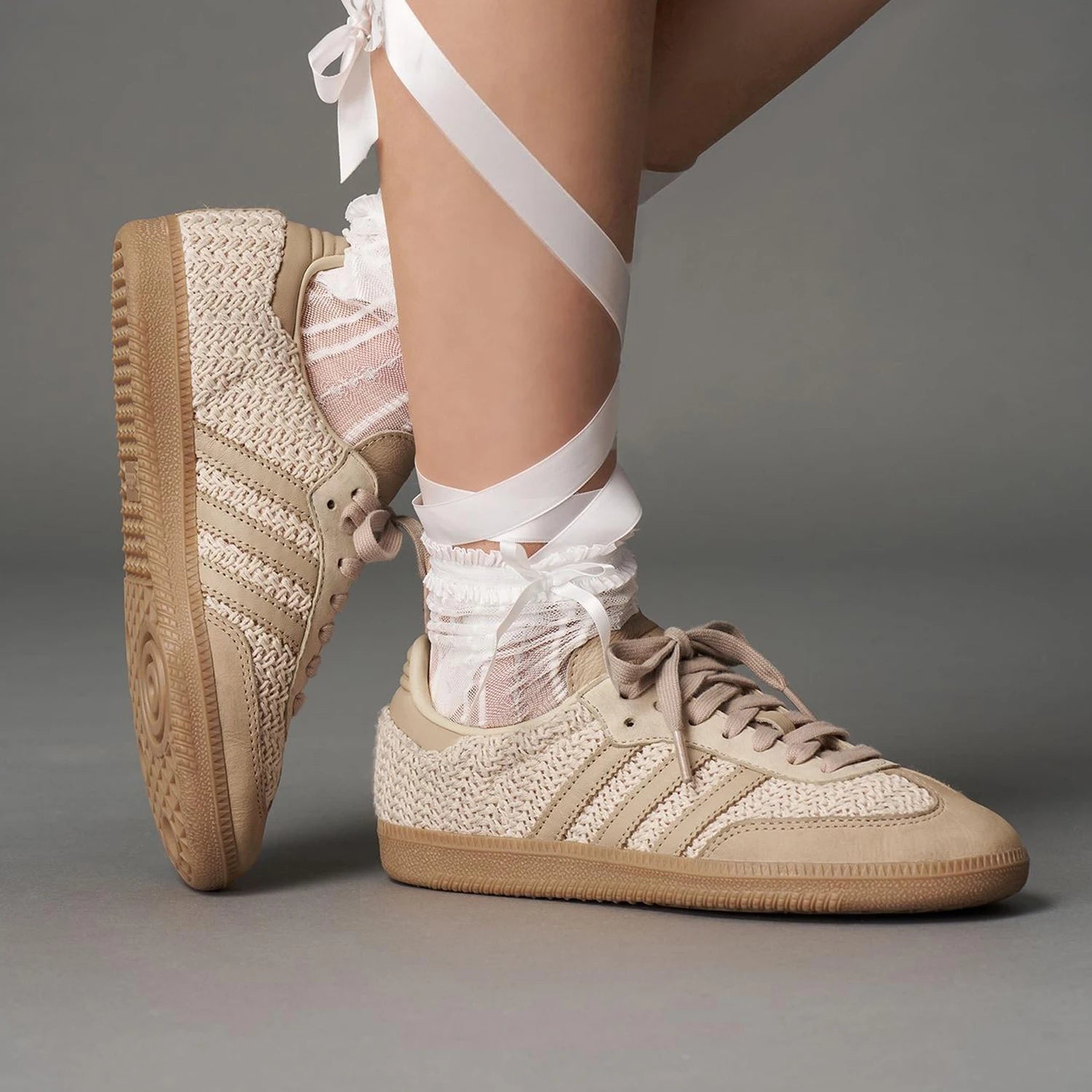 Adidas genuine clover women's knitted casual classic sports shoes JR9446