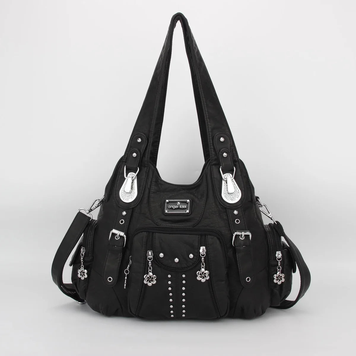 Vintage Bag Women Fashion Handbags PU Leather Shoulder Bags Female Satchel Big-capacity Shoulder Purse Bag Bolsa Feminina
