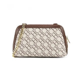 Letter Printed Suede-Style Luxury Chain Shoulder Bag