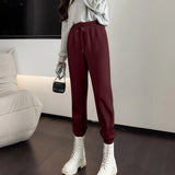 Women's High-Waist Drawstring Straight-Leg Pants
