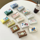 Printing Purse Genuine Leather Small Coin Wallet Genuine Leather Hasp Coin Purse Pouch Change Holder Card Holder for Men Women