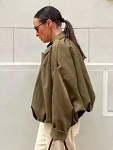 Women's Vintage Bomber Jacket – Effortless Chic