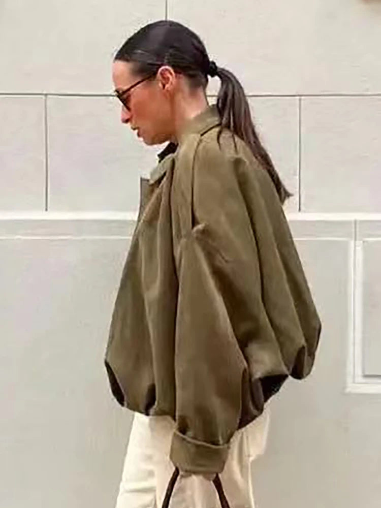 Women's Vintage Bomber Jacket – Effortless Chic