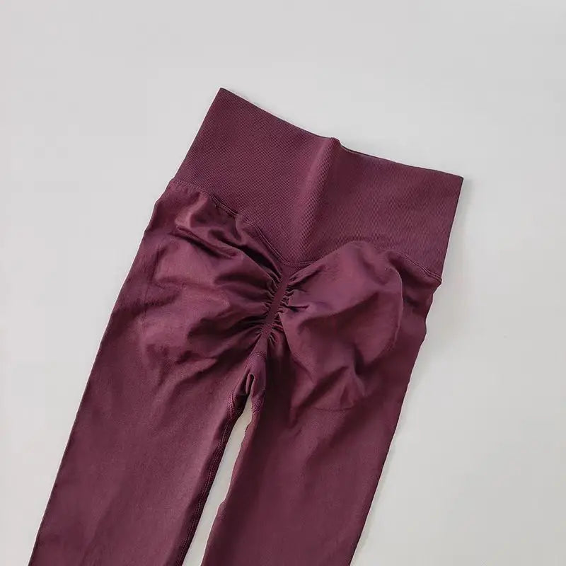 High-Waist Seamless Yoga Leggings – USA-Made Push-Up Fitness & Gym Tights