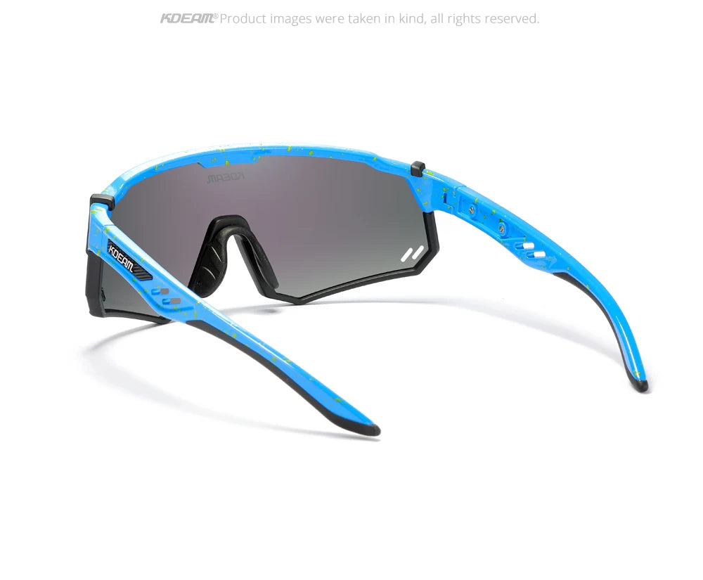 KDEAM High-End Sports Sunglasses Polarized Men's Cycling Glasses Dismountable TR90 Frame And Nose Pads Easy To Exchange