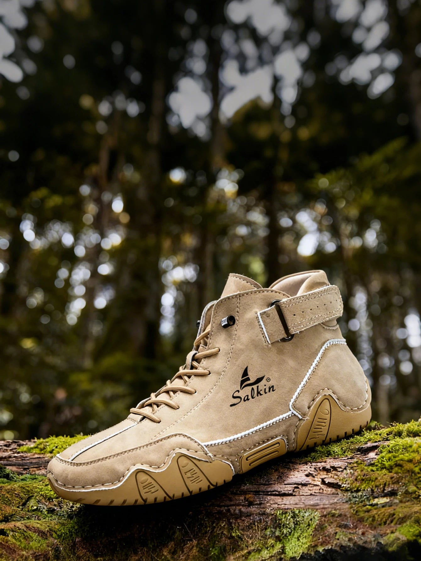 Men's Handmade Split Leather Ankle Boots Sneaker
