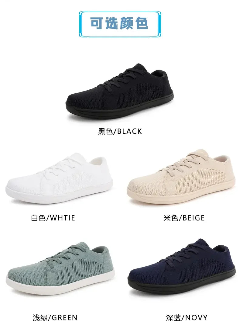 Summer Men's Casual Sports Shoes, Men's and Women's Wide Version Barefoot Shoes Outdoor Running Casual Shoes, Minimalist Shoes